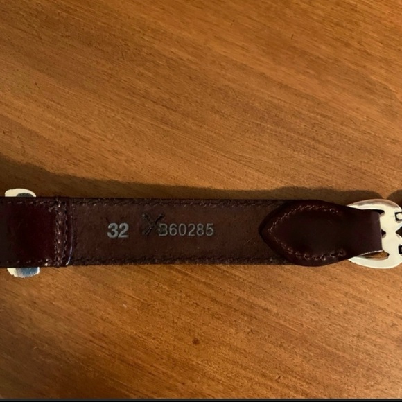 BRIGHTON BROWN LEATHER BRAIDED
WOMEN'S BELT SILVER-TONE EMBELLISHMENTS, SIZE 32 - Picture 6 of 7